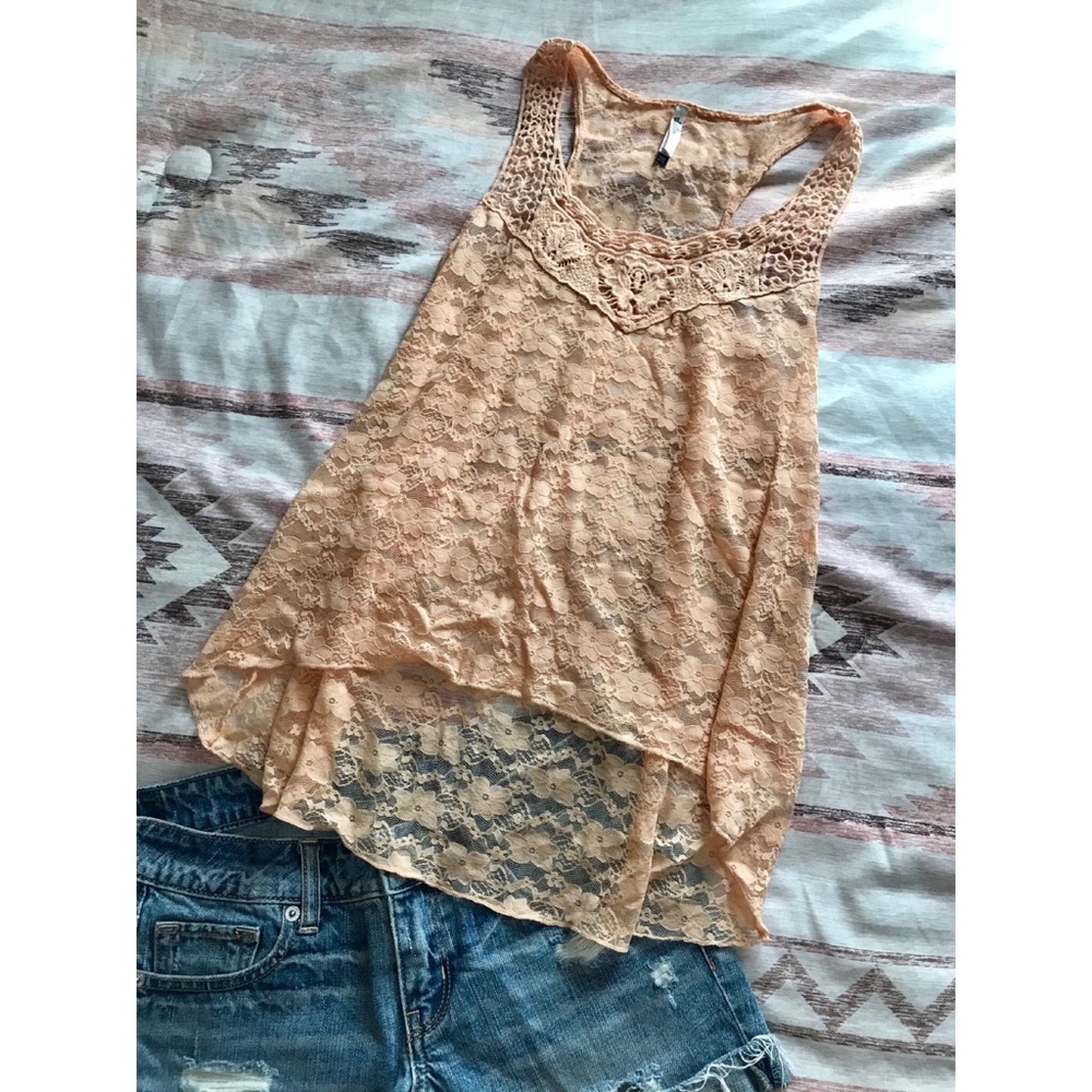 Lace WallFlower Tank Top